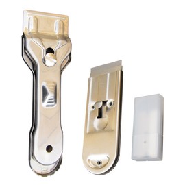 Cooktop Cleaning Scrapers 2Piece Set, Glass Ceramic Hob Cleaning Scrapers, with Spare Blades, Suitable for Glass Ceramic and Induction Cooktops, Window Glass Scrapers 2Pack