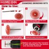 51Pcs Diamond Burr Bits Compatible with Dremel Tool Accessories, HOMEIDOL