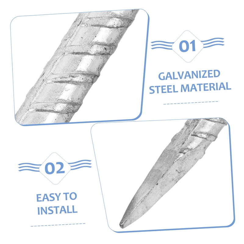 Outanaya 4PCS Heavy Duty Steel Tent Stakes Galvanized Ground Pegs