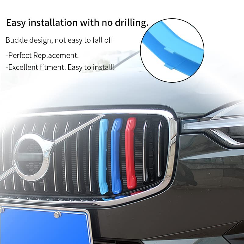 SANRILY Multicolor Grille Decoration Insert Trims Compatible with Volvo xc60