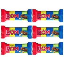 Kandia Autentic ROM Rum Cream, Peanuts and Caramel Chocolate 6 Bars x 29g each