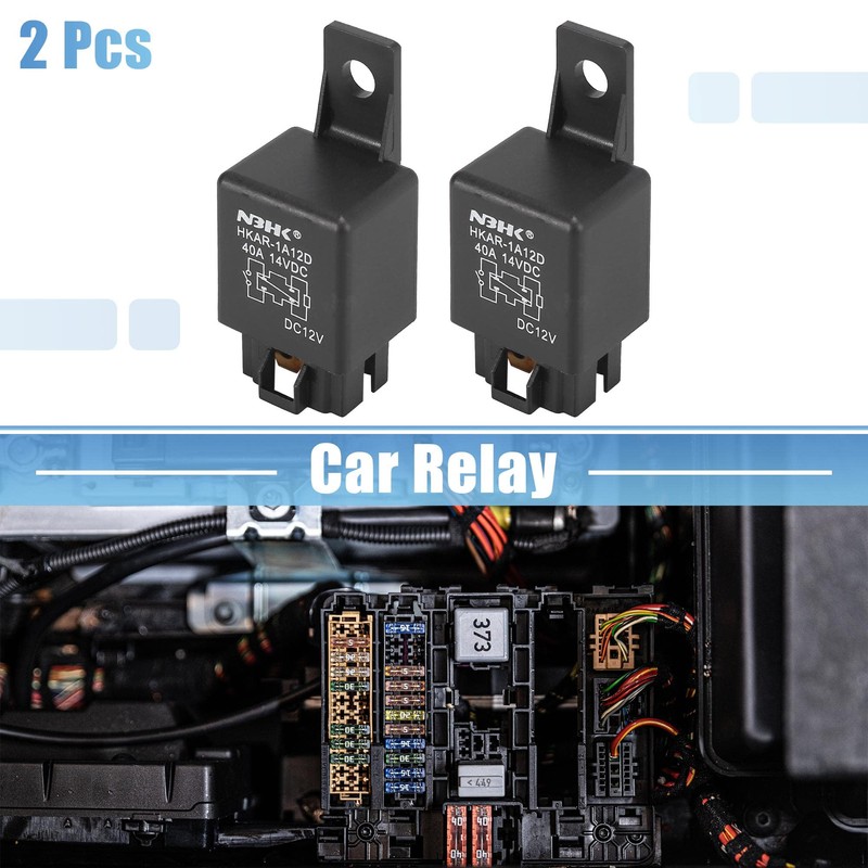 uxcell 2 Pcs Z1507091/4 4 Pin DC 12V 40A Universal