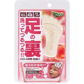 Foot Meji Foot Wash and Smooth! Exfoliating Clear Herb Soap for Feet Floral Peach 2.1 oz (60 g)