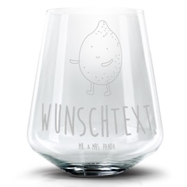Mr. & Mrs. Panda Personalisiertes Cocktail Glas Beste Freunde Zitrone - Personalisierte Geschenke, Cocktail Mixing Glass Mit Namen, Rocks Glas Mit