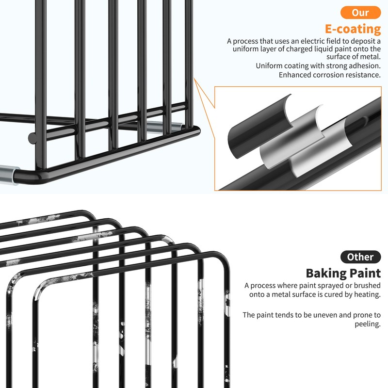 KORRTFID Kitchen Cabinet Organizer, Steel Cookware Holder, Divided Holder with