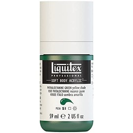 Liquitex Professional Soft Body Acrylic Paint 2-oz bottle, Phthalocyanine Green (Yellow Shade)