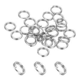 PATIKIL Round Split Ring, 20 Pcs 5mm Small Split Rings with Double Loops Metal Small Key Circle for Key Chains Jewelry Making DIY Crafts Ornament Accessories Pendants, Silver