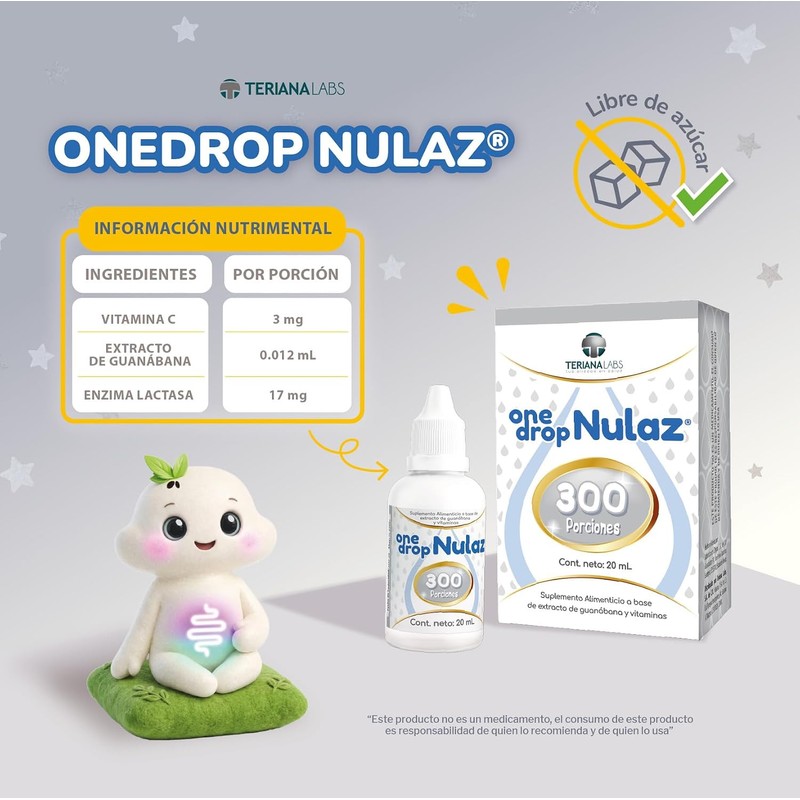Vitamina ONEDROP NULAZ frasco con 20 mL, 1000 ALU por
