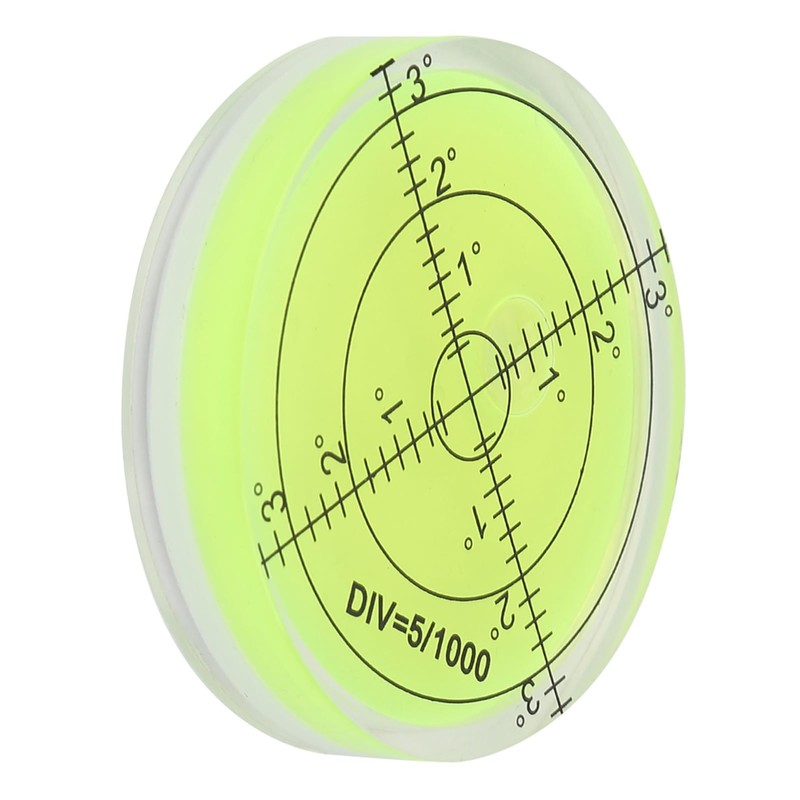 Round Level with 60 mm Diameter and Crystal Clear Scale,