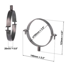 Pipe Clamp Diameter 100 mm Spiral Duct Pipe Holder Pipe Fan