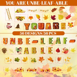 HOWAF Fall Classroom Decorations You Are Unbelievable Bulletin Board Set for Autumn Chalkboard School, Fall Maple Leaves Cutout Inspirational Words Cutouts for Thanksgiving Wall Class Blackboard Decor