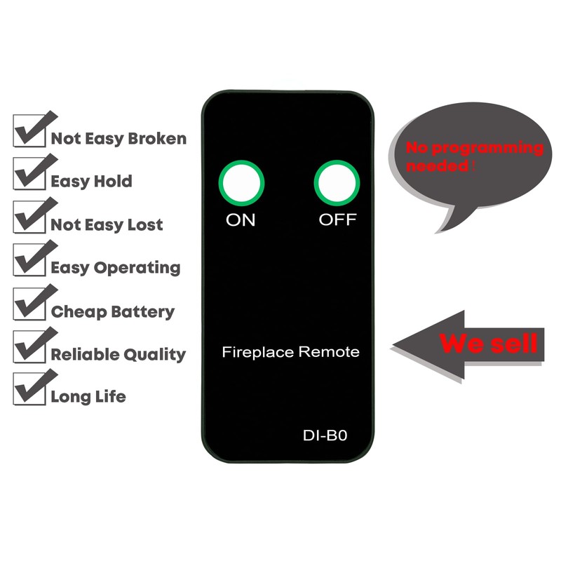 Replacement for Dimplex Fireplace Heater Remote Control 47-1010-T