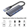 Jeeyee Adaptador Usb Hub Usb 4 Puerto Usb 3.0 5gbps