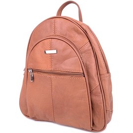 Ladies/Womens Genuine Leather Travel/Work/Holiday Rucksack/Backpack - Tan