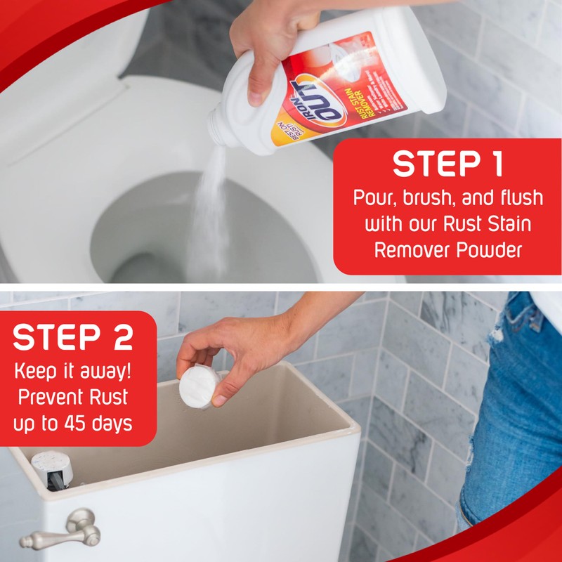 Iron OUT Automatic Toilet Bowl Cleaner Tablets, Helps Remove and