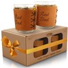 Oowee Genuine Leather Sleeve & Highball Glasses - Set of