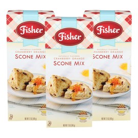 Fisher Scone Mix, Cranberry Orange, 12 OZ (Pack of 3)