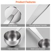 WILLIZTER Two-in-One Stainless Steel Coffee Scoop Tamping Dual-Purpose Coffee Spoon