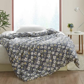 YnM Cotton Duvet Cover for Weighted Blankets (Colorful Flowers, 60''x80'')
