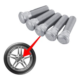 5Pcs Wheel Studs, Steel Tire Studs Replacement OEM#610-266 90942-02049, 49mm Long & M12x1.5 Steel Lug Bolts, Car Accessories Lug Bolts Secure Wheel Hubs, Fit fot Toyota Chevy Lexus Scion Pontiac