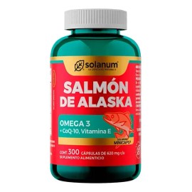 Salmón De Alaska Omega 3 Con Coq10 Y Vitamina E Con 300 Cáps
