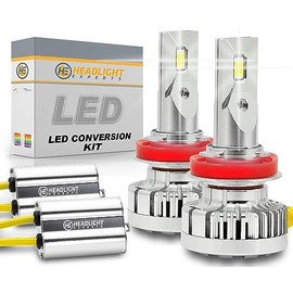 Headlight Experts H11 Low Beam LED Kit for 2016 Hyundai Elantra Plug and Play 6000K 22,000 Lumens w/Canbus Built-In Error Free (Pack of 2) Fog Light