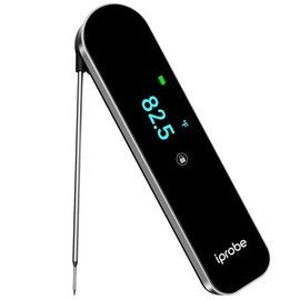 0.5s Ultra Fast Instant-Read Meat Thermometer, TFT Color Screen, ±0.5°F Accuracy, IP67 Waterproof, Rechargeable (Dark Anthracite)