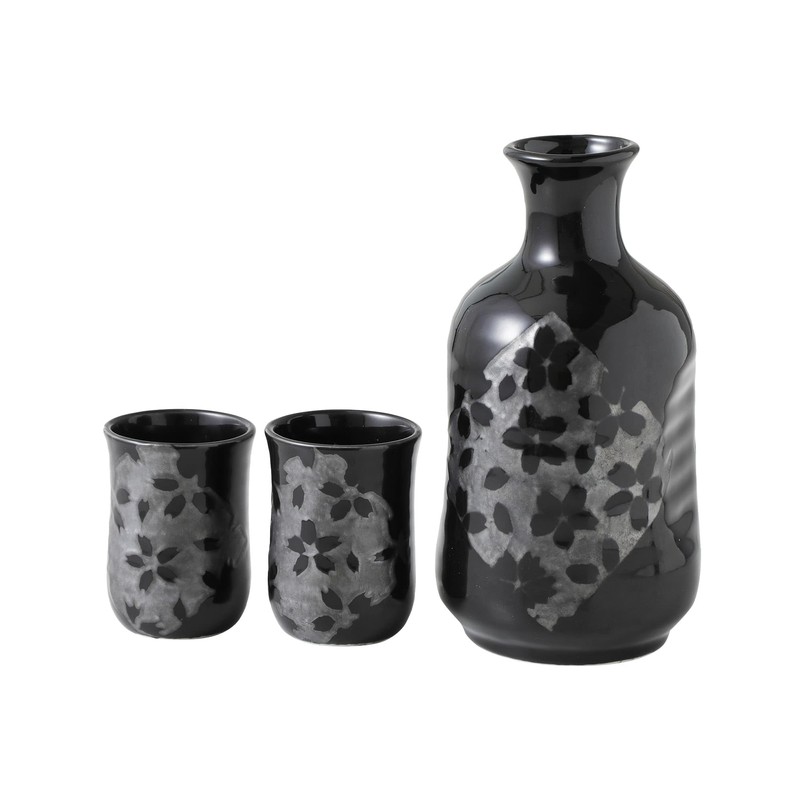 Asayu Japan Sake Bottle and Cups Set