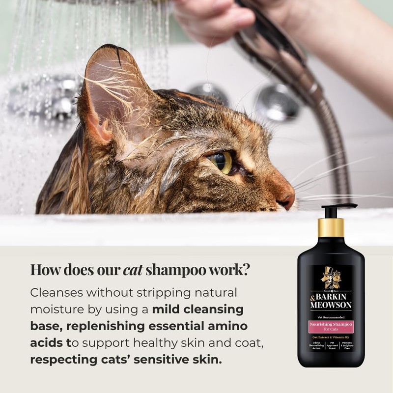 Barkin & Meowson Nourishing Cat Shampoo with Oat Extract, 350ml
