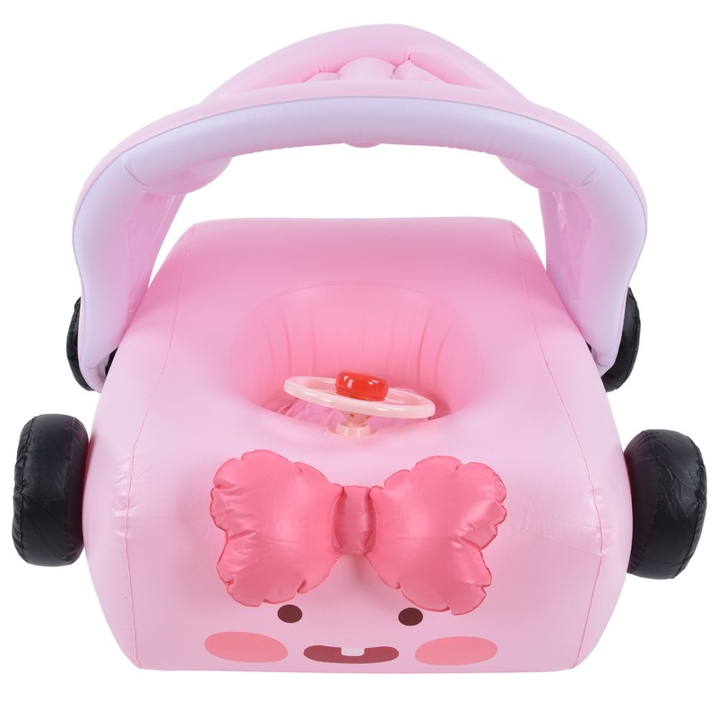 Car Shaped Babies Swim Float Boat Thickened Safe Pink Toddler