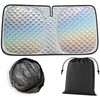 auvstar Parasol para Coche ZYD Plegable 145x83cm Plateado