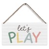 Huester Play Sign - Wooden Plaque, Kids' Playroom Wall Decor,