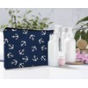 Dwept Nautical Anchor Makeup Cosmetic Bag, Marine Symbol Navy Anchor
