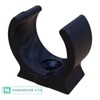25mm Black PVC U Clip Conduit Push-in Saddles - Pack