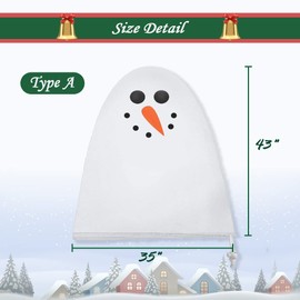 FCOUIID Christmas Plant Covers Freeze Protection for New Year Décor - Winter Cute Potted Anti Frost Blanket Jacket with Drawstring, 43" L x 35" W (A, 1 PCS)