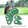 10 PCS Golf Club Head Covers Four Leaf Clover Pattern