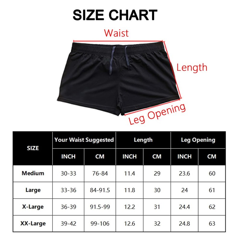 Muscle Alive Mens Bodybuilding Shorts 3" Inseam Cotton Size M