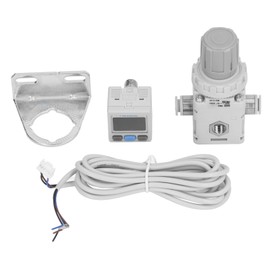 Air Pressure Regulator with Bracket Digital Pressure Gauge Pneumatic Vacuum Pressure Regulating Valve 8mm 5/16in
