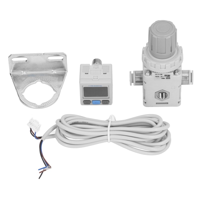 Air Pressure Regulator with Bracket Digital Pressure Gauge Pneumatic Vacuum
