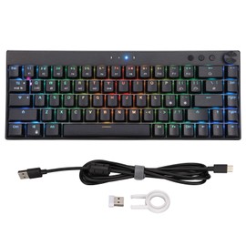 Mechanical Keyboard 68 Keys Three Modes RGB Backlight 1800mAh BatteryBlack Mechanical Gaming KeyboardBlack Switch