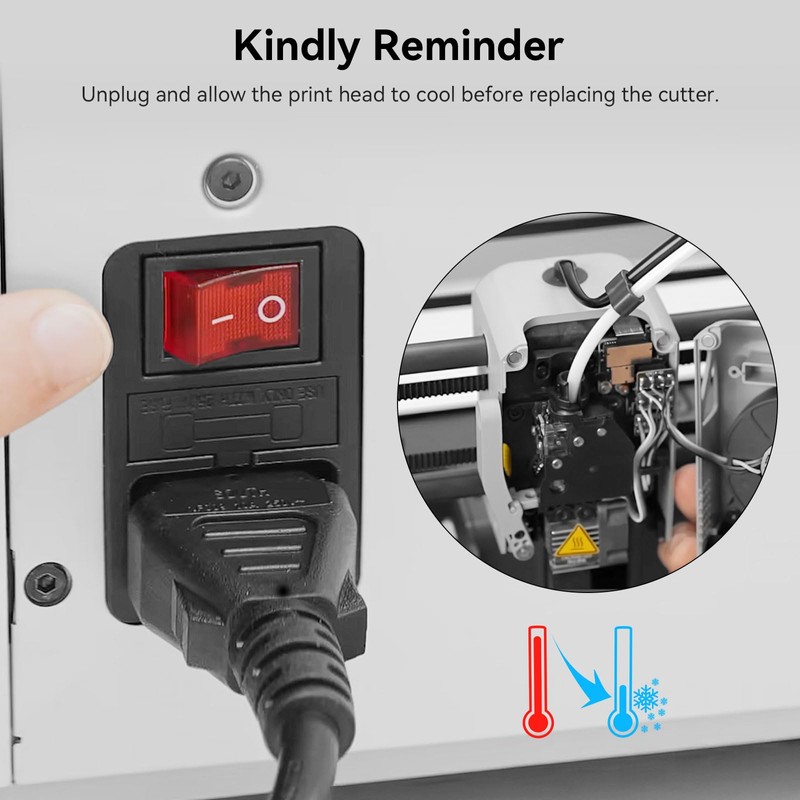 3Pcs Filament Cutter Compatible with Bambu Lab A1/A1 mini/P1P/P1S/X1C/X1E 3D