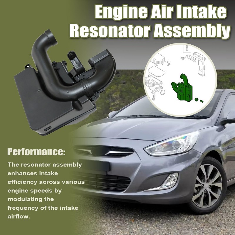Priprilod Engine Air Intake Resonator Assembly Compatible With Hyundai Accent
