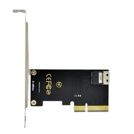 Cablecc PCI-E 4X to U.2 U2 Kit SFF-8639 to SFF-8654 Slimline SAS NVME PCIe SSD Adapter for Mainboard