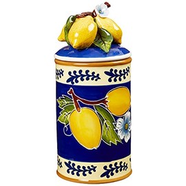 Blue Sky Ceramic Lemon Canister, Medium