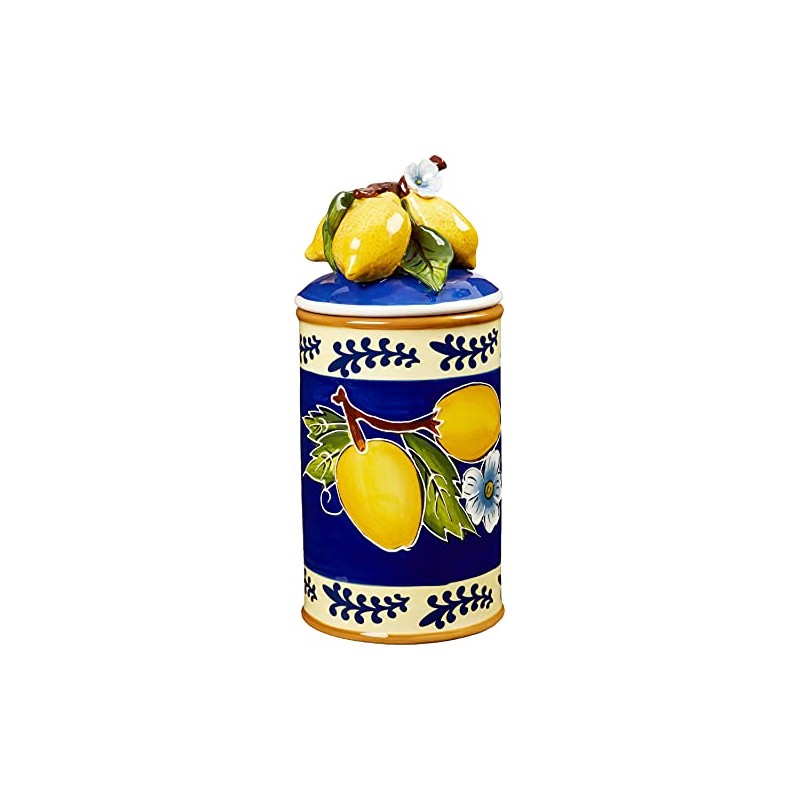 Blue Sky Ceramic Lemon Canister, Medium