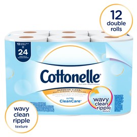 Cottonelle Professional Standard Roll Toilet Paper, Bulk (12456), Ultra CleanCare Bathroom Tissue, Clean Ripple Texture, White (48 Rolls of 170 Sheets, 8,160 Sheet Total)
