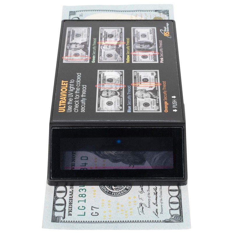 Royal Sovereign Portable Ultraviolet Counterfeit Detector, U.s. Currency, 2.6 X