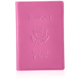 Royce Leather RFID Blocking Passport Travel Document Organizer in Leather, Pink 3