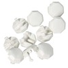 JCP 10 x White Round UPVC Window Drainage Cap Octagonal