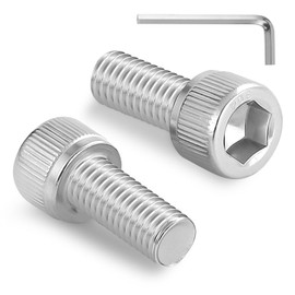 BNUOK 120pcs M4 x 6mm Hex Socket Head Cap Screws Bolts, 304 Stainless Steel 18-8, Allen Socket Drive,Bright Finish, Full Threads,with Hex Spanner